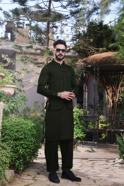 TGM | Men Fancy Wedding | Emerald Groove (3 Piece) Medium