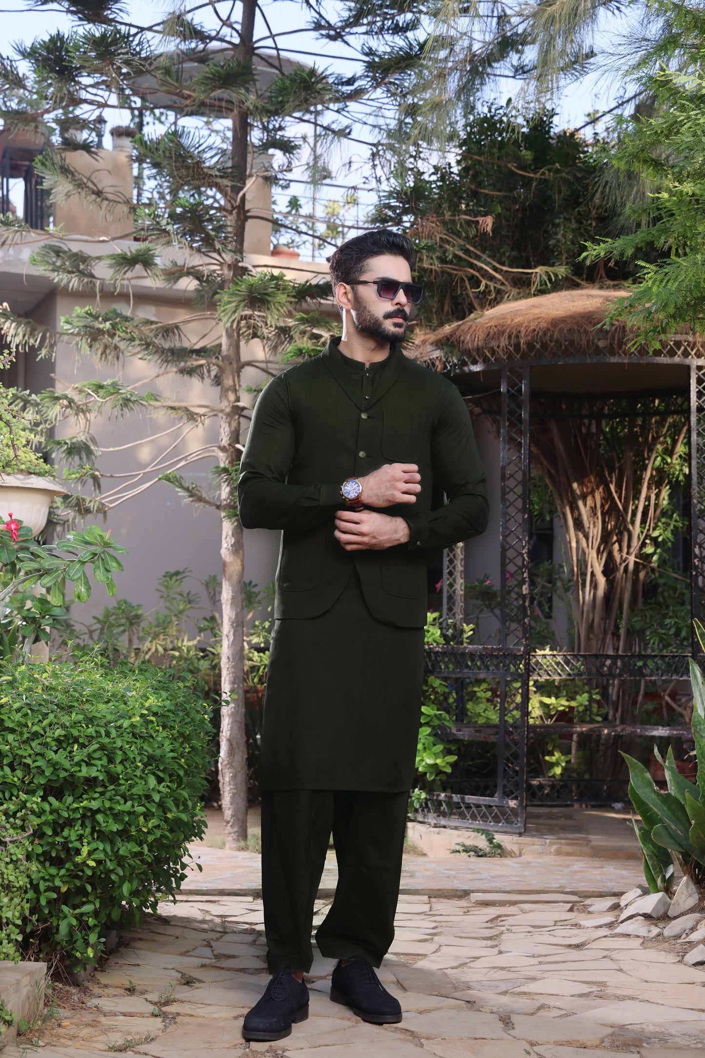 TGM | Men Fancy Wedding | Emerald Groove (3 Piece) Small