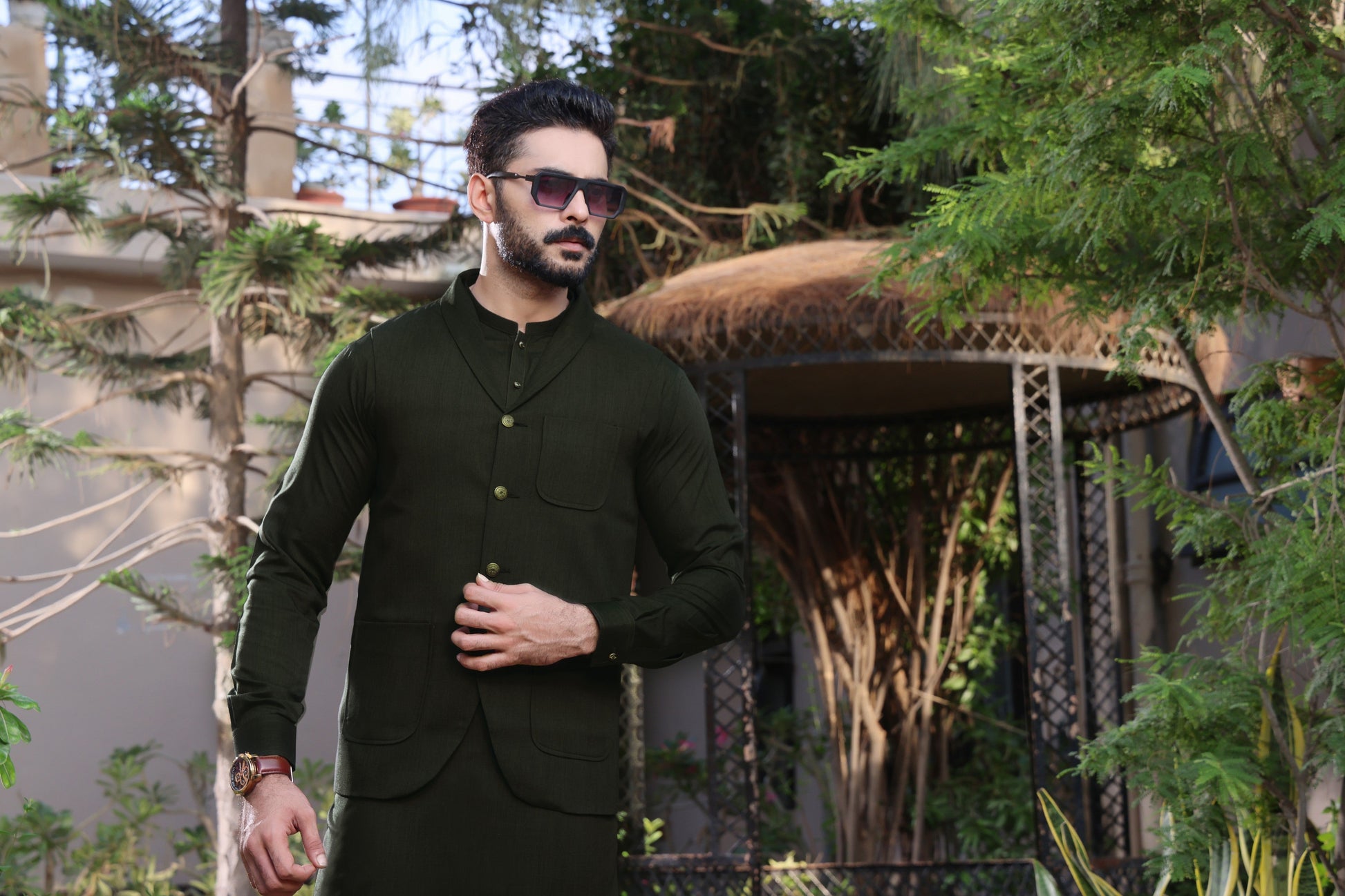 TGM | Men Fancy Wedding | Emerald Groove (3 Piece)