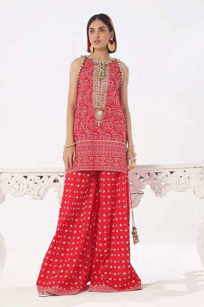 Gul Ahmed | Chunri Lawn 25 | TL-52031 XS Carrot Pink Lawn