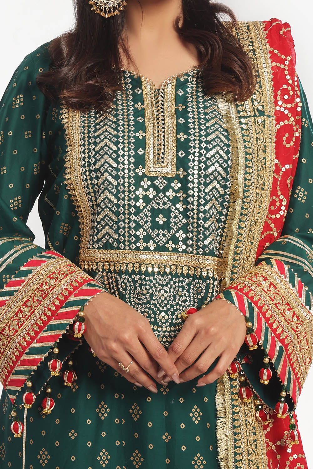 Gul Ahmed | Chunri Lawn 25 | BM-52024 M Emerald Green Lawn