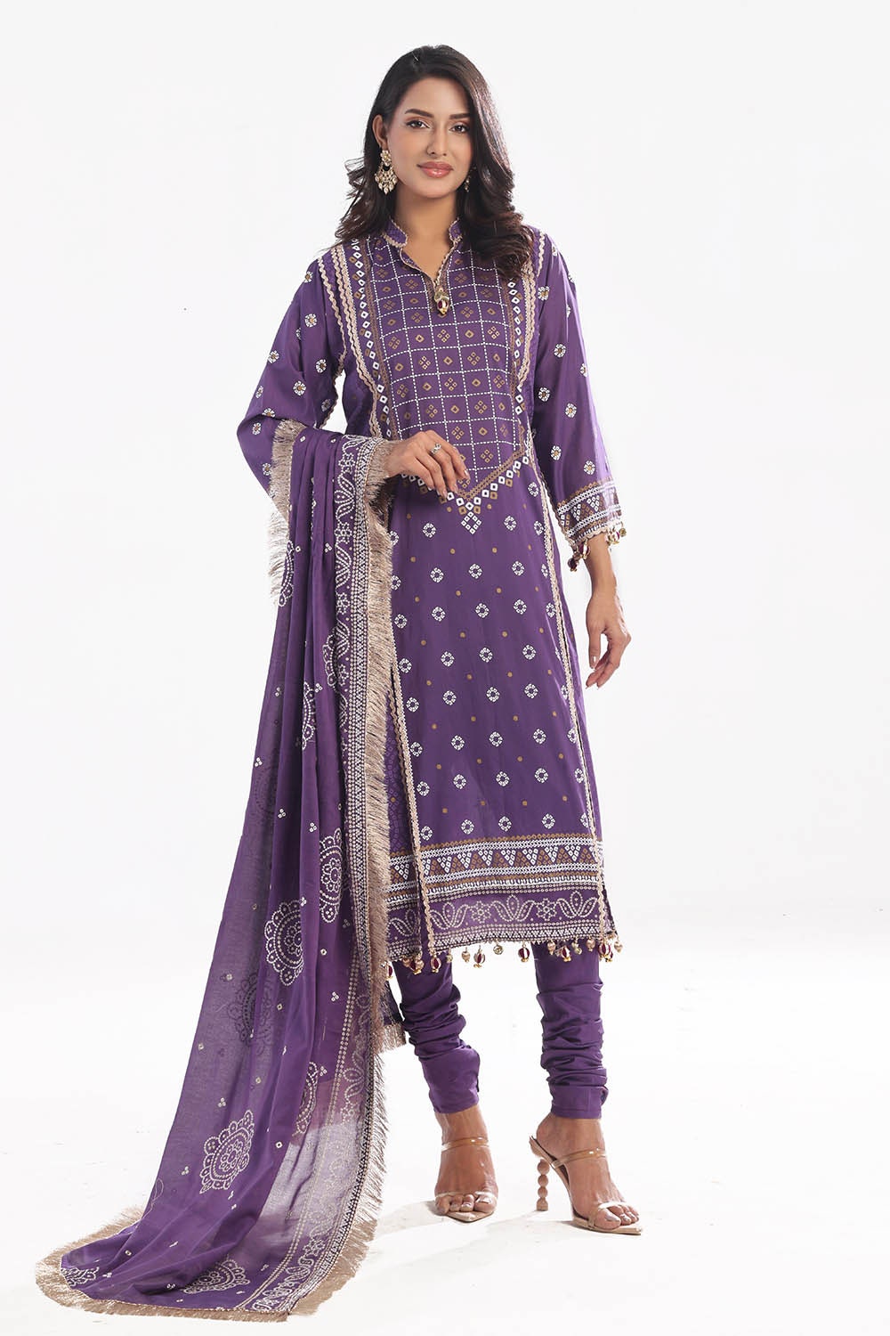 Gul Ahmed | Chunri Lawn 25 | CL-52169 XS Purple Lawn