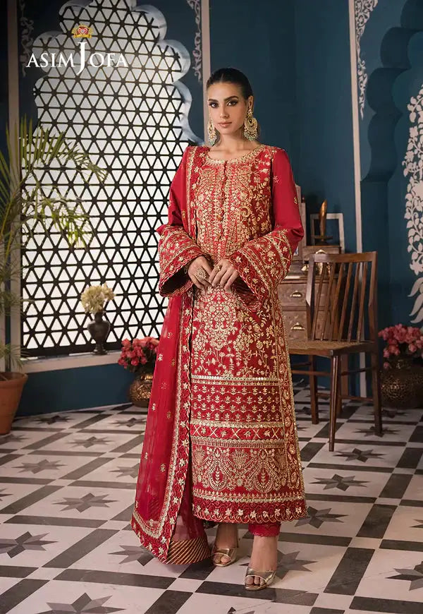Asim Jofa | Fasana e Ishq Eid Luxury Lawn | AJFI-10 - Pakistani Designer Dress - by Asim Jofa | Type: Luxury - 100% Original at Saira Sultan