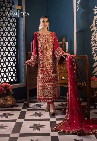 Asim Jofa | Fasana e Ishq Eid Luxury Lawn | AJFI-10 - Pakistani Designer Dress - by Asim Jofa | Type: Luxury - 100% Original at Saira Sultan