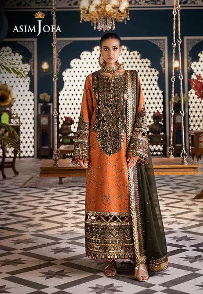 Asim Jofa | Fasana e Ishq Eid Luxury Lawn | AJFI-24 - Pakistani Designer Dress - by Asim Jofa | Type: Luxury - 100% Original at Saira Sultan