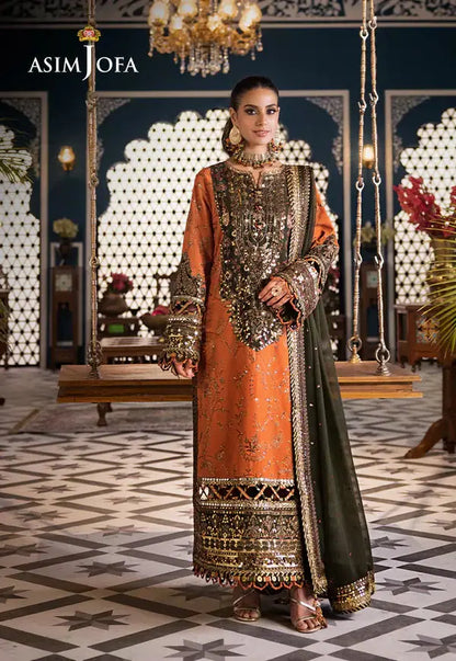 Asim Jofa | Fasana e Ishq Eid Luxury Lawn | AJFI-24 - Pakistani Designer Dress - by Asim Jofa | Type: Luxury - 100% Original at Saira Sultan