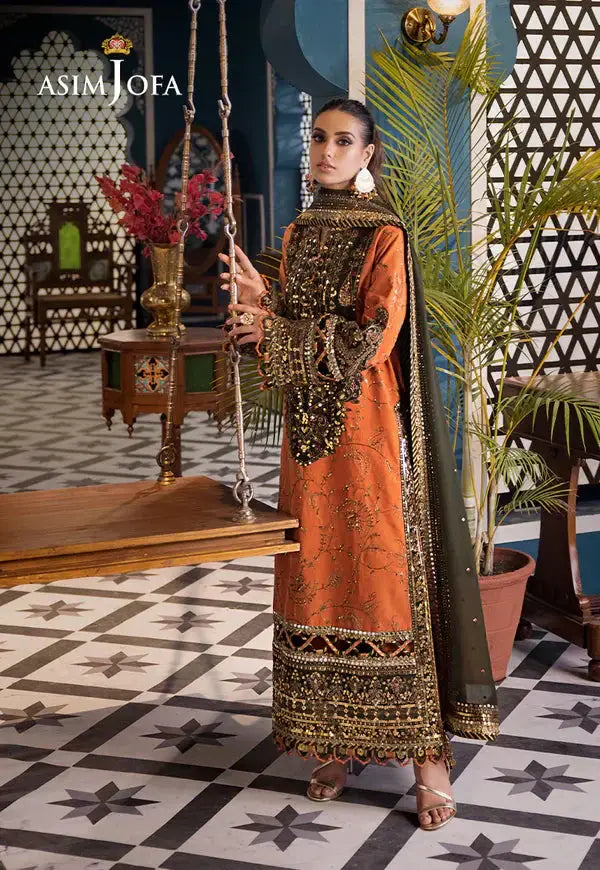 Asim Jofa | Fasana e Ishq Eid Luxury Lawn | AJFI-24 - Pakistani Designer Dress - by Asim Jofa | Type: Luxury - 100% Original at Saira Sultan