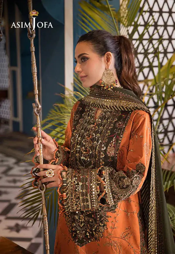 Asim Jofa | Fasana e Ishq Eid Luxury Lawn | AJFI-24 - Pakistani Designer Dress - by Asim Jofa | Type: Luxury - 100% Original at Saira Sultan