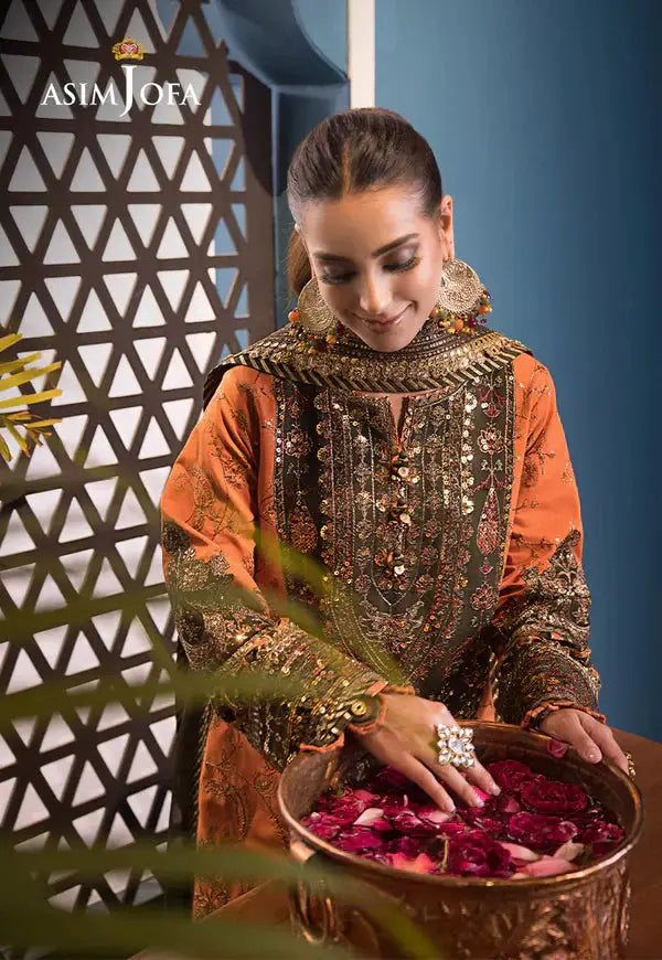 Asim Jofa | Fasana e Ishq Eid Luxury Lawn | AJFI-24 - Pakistani Designer Dress - by Asim Jofa | Type: Luxury - 100% Original at Saira Sultan