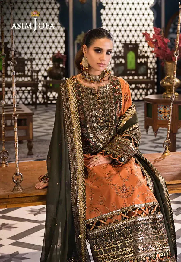 Asim Jofa | Fasana e Ishq Eid Luxury Lawn | AJFI-24 - Pakistani Designer Dress - by Asim Jofa | Type: Luxury - 100% Original at Saira Sultan