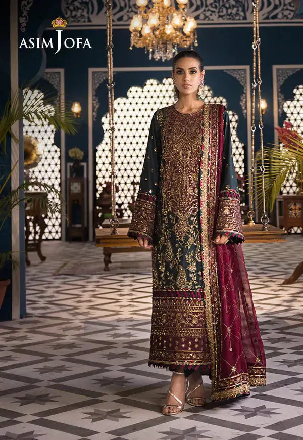 Asim Jofa | Fasana e Ishq Eid Luxury Lawn | AJFI-01 - Pakistani Designer Dress - by Asim Jofa | Type: Luxury - 100% Original at Saira Sultan
