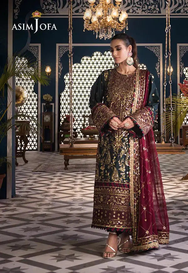 Asim Jofa | Fasana e Ishq Eid Luxury Lawn | AJFI-01 - Pakistani Designer Dress - by Asim Jofa | Type: Luxury - 100% Original at Saira Sultan