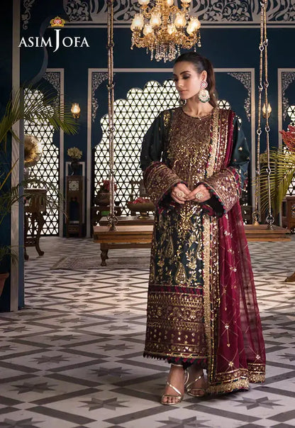Asim Jofa | Fasana e Ishq Eid Luxury Lawn | AJFI-01 - Pakistani Designer Dress - by Asim Jofa | Type: Luxury - 100% Original at Saira Sultan