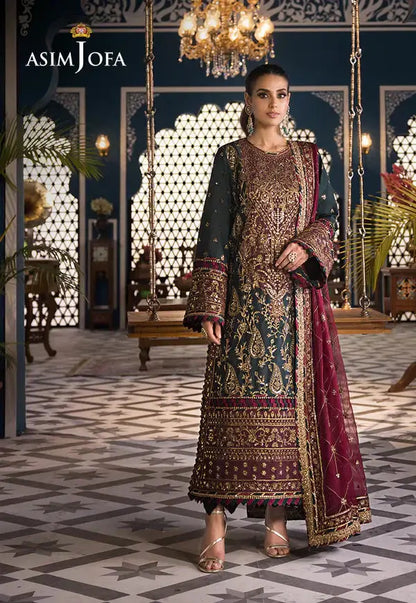 Asim Jofa | Fasana e Ishq Eid Luxury Lawn | AJFI-01 - Pakistani Designer Dress - by Asim Jofa | Type: Luxury - 100% Original at Saira Sultan