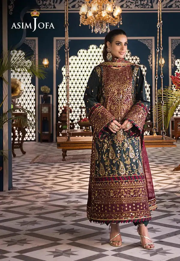 Asim Jofa | Fasana e Ishq Eid Luxury Lawn | AJFI-01 - Pakistani Designer Dress - by Asim Jofa | Type: Luxury - 100% Original at Saira Sultan