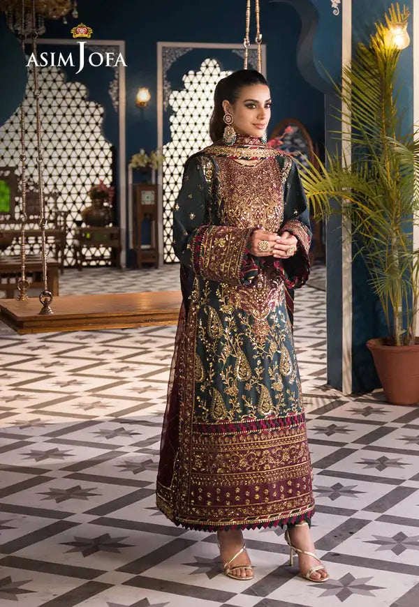 Asim Jofa | Fasana e Ishq Eid Luxury Lawn | AJFI-01 - Pakistani Designer Dress - by Asim Jofa | Type: Luxury - 100% Original at Saira Sultan