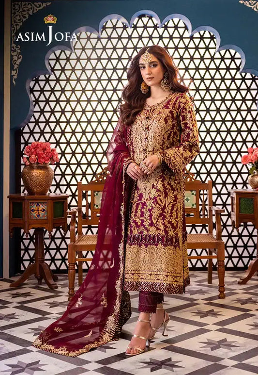 Asim Jofa | Fasana e Ishq Eid Luxury Lawn | AJFI-03 - Pakistani Designer Dress - by Asim Jofa | Type: Luxury - 100% Original at Saira Sultan