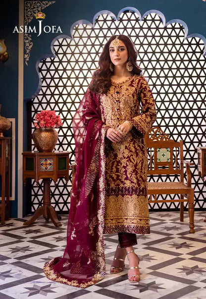 Asim Jofa | Fasana e Ishq Eid Luxury Lawn | AJFI-03 - Pakistani Designer Dress - by Asim Jofa | Type: Luxury - 100% Original at Saira Sultan