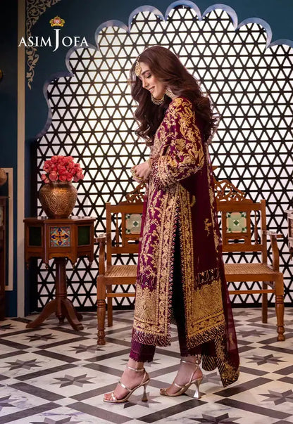 Asim Jofa | Fasana e Ishq Eid Luxury Lawn | AJFI-03 - Pakistani Designer Dress - by Asim Jofa | Type: Luxury - 100% Original at Saira Sultan
