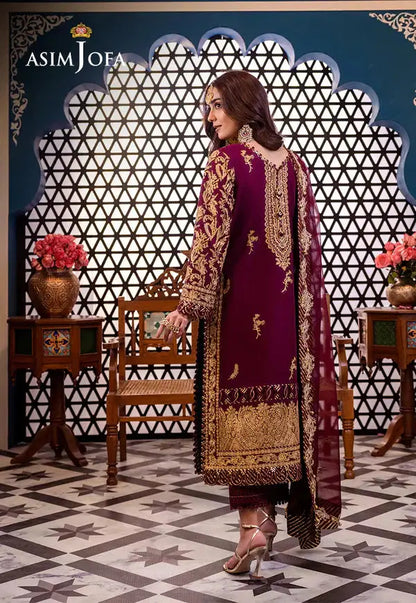 Asim Jofa | Fasana e Ishq Eid Luxury Lawn | AJFI-03 - Pakistani Designer Dress - by Asim Jofa | Type: Luxury - 100% Original at Saira Sultan