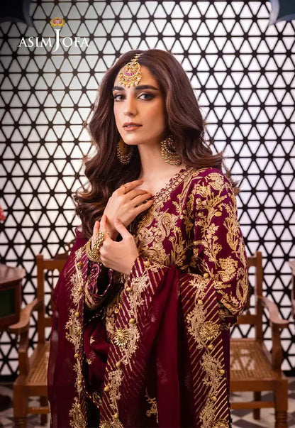 Asim Jofa | Fasana e Ishq Eid Luxury Lawn | AJFI-03 - Pakistani Designer Dress - by Asim Jofa | Type: Luxury - 100% Original at Saira Sultan
