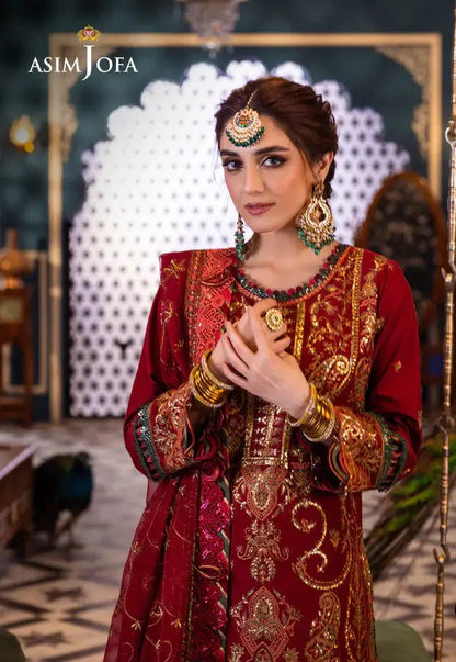 Asim Jofa | Fasana e Ishq Eid Luxury Lawn | AJFI-21 - Pakistani Designer Dress - by Asim Jofa | Type: Luxury - 100% Original at Saira Sultan