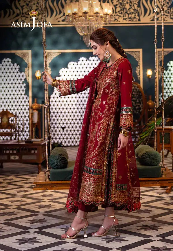Asim Jofa | Fasana e Ishq Eid Luxury Lawn | AJFI-21 - Pakistani Designer Dress - by Asim Jofa | Type: Luxury - 100% Original at Saira Sultan