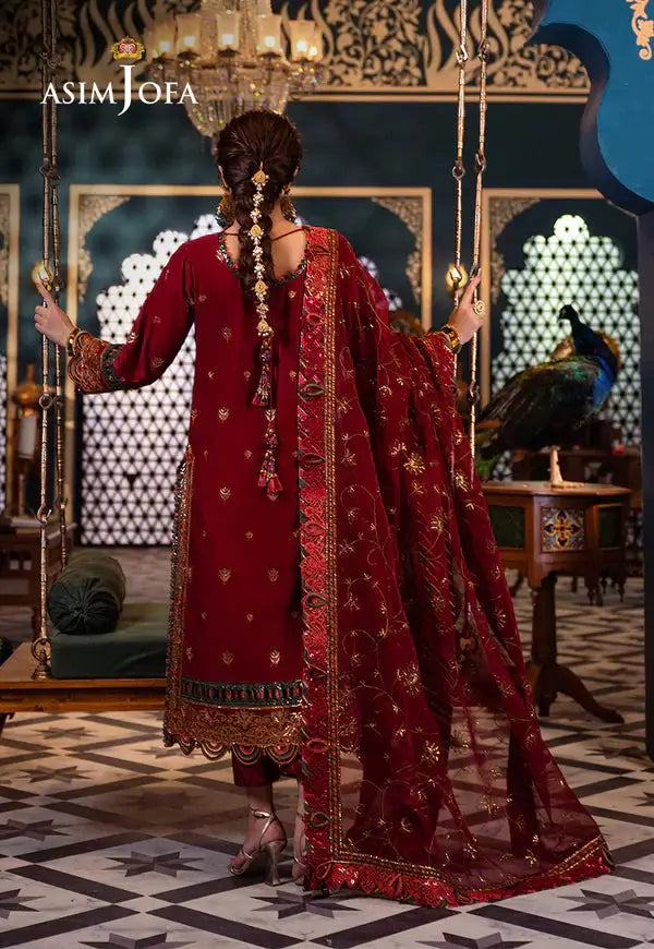 Asim Jofa | Fasana e Ishq Eid Luxury Lawn | AJFI-21 - Pakistani Designer Dress - by Asim Jofa | Type: Luxury - 100% Original at Saira Sultan