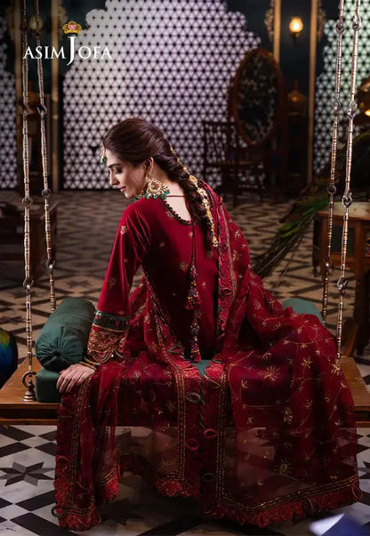 Asim Jofa | Fasana e Ishq Eid Luxury Lawn | AJFI-21 - Pakistani Designer Dress - by Asim Jofa | Type: Luxury - 100% Original at Saira Sultan