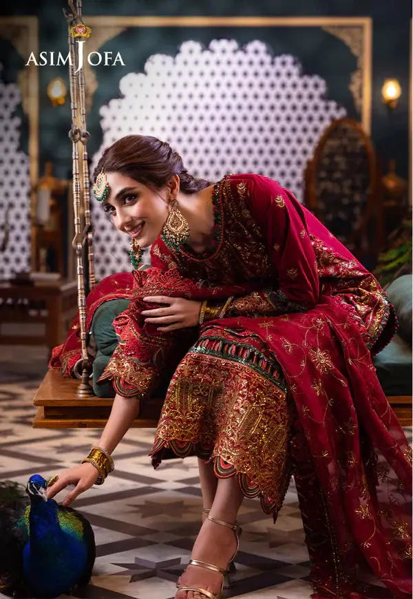 Asim Jofa | Fasana e Ishq Eid Luxury Lawn | AJFI-21 - Pakistani Designer Dress - by Asim Jofa | Type: Luxury - 100% Original at Saira Sultan