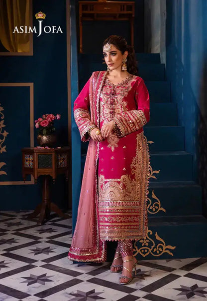 Asim Jofa | Fasana e Ishq Eid Luxury Lawn | AJFI-18 - Pakistani Designer Dress - by Asim Jofa | Type: Luxury - 100% Original at Saira Sultan