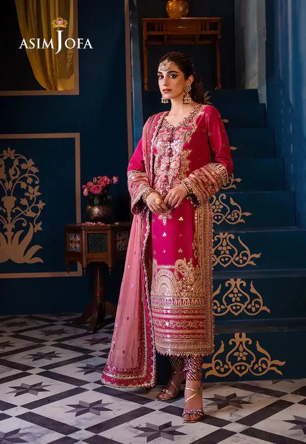 Asim Jofa | Fasana e Ishq Eid Luxury Lawn | AJFI-18 - Pakistani Designer Dress - by Asim Jofa | Type: Luxury - 100% Original at Saira Sultan
