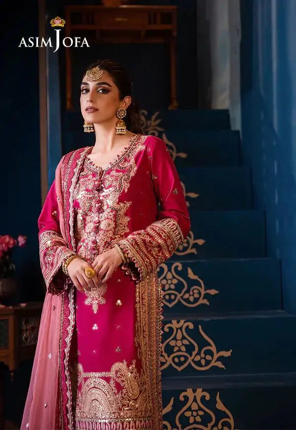 Asim Jofa | Fasana e Ishq Eid Luxury Lawn | AJFI-18 - Pakistani Designer Dress - by Asim Jofa | Type: Luxury - 100% Original at Saira Sultan