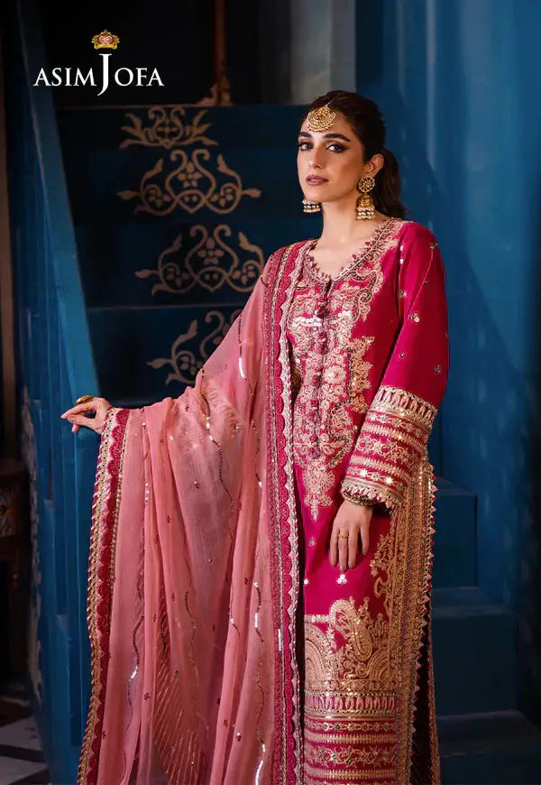 Asim Jofa | Fasana e Ishq Eid Luxury Lawn | AJFI-18 - Pakistani Designer Dress - by Asim Jofa | Type: Luxury - 100% Original at Saira Sultan