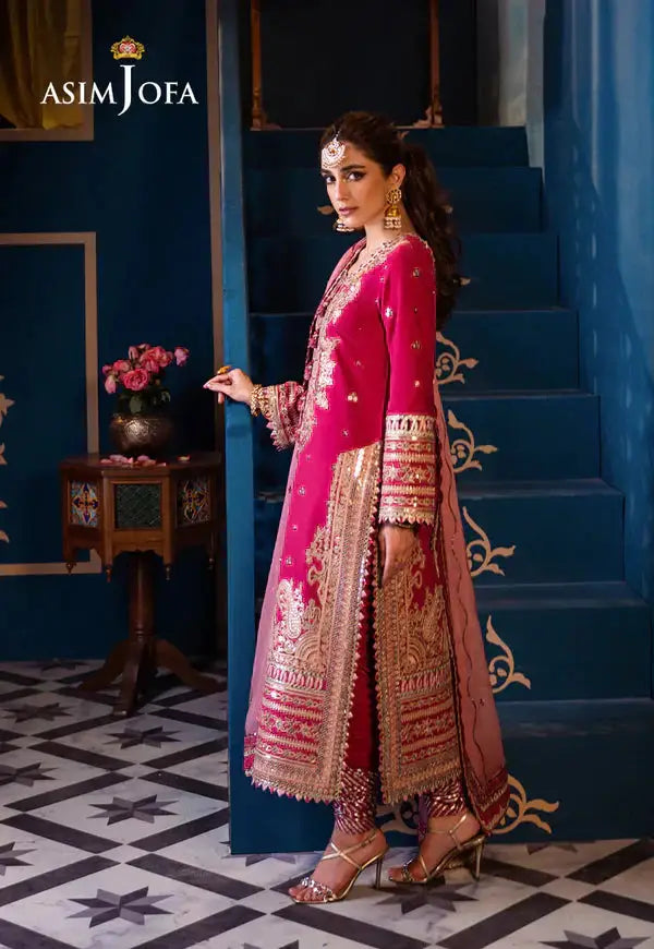 Asim Jofa | Fasana e Ishq Eid Luxury Lawn | AJFI-18 - Pakistani Designer Dress - by Asim Jofa | Type: Luxury - 100% Original at Saira Sultan
