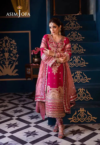 Asim Jofa | Fasana e Ishq Eid Luxury Lawn | AJFI-18 - Pakistani Designer Dress - by Asim Jofa | Type: Luxury - 100% Original at Saira Sultan