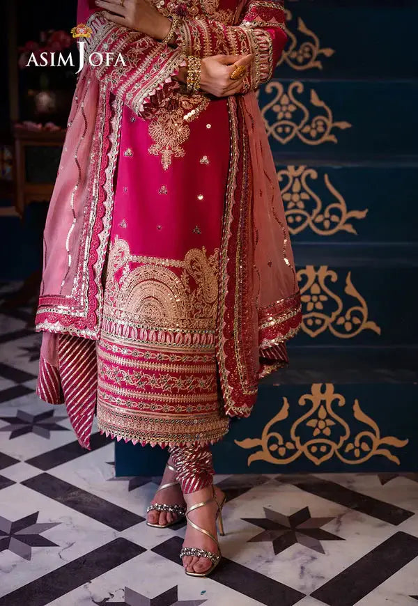 Asim Jofa | Fasana e Ishq Eid Luxury Lawn | AJFI-18 - Pakistani Designer Dress - by Asim Jofa | Type: Luxury - 100% Original at Saira Sultan