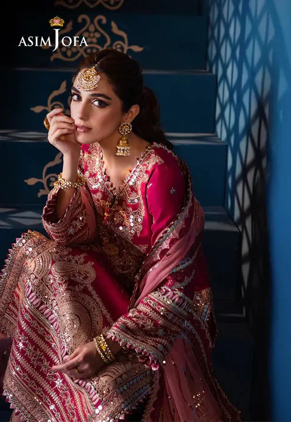 Asim Jofa | Fasana e Ishq Eid Luxury Lawn | AJFI-18 - Pakistani Designer Dress - by Asim Jofa | Type: Luxury - 100% Original at Saira Sultan