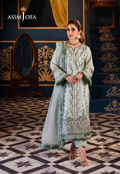 Asim Jofa | Fasana e Ishq Eid Luxury Lawn | AJFI-17 - Pakistani Designer Dress - by Asim Jofa | Type: Luxury - 100% Original at Saira Sultan