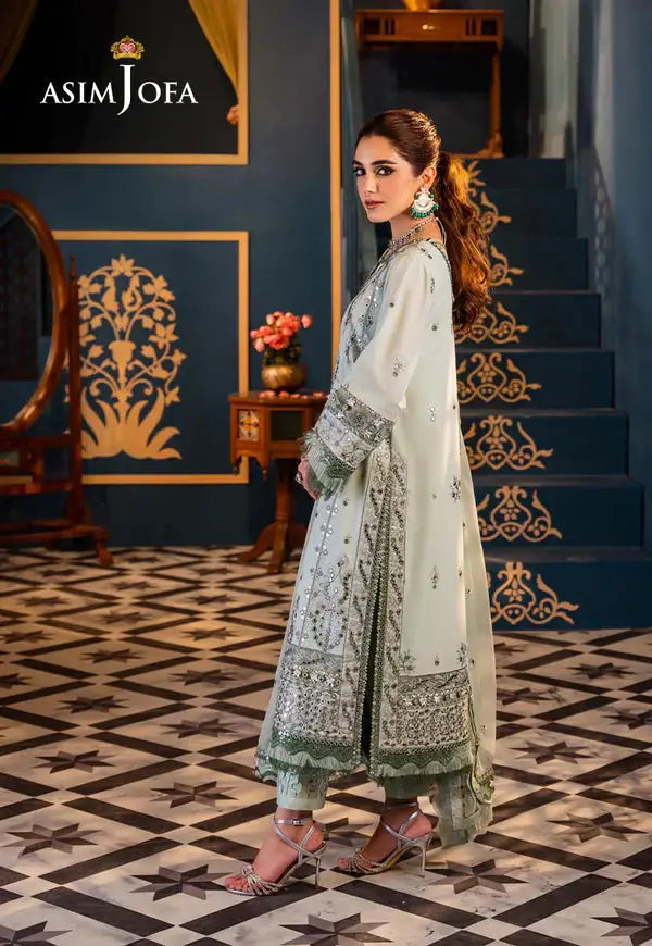 Asim Jofa | Fasana e Ishq Eid Luxury Lawn | AJFI-17 - Pakistani Designer Dress - by Asim Jofa | Type: Luxury - 100% Original at Saira Sultan