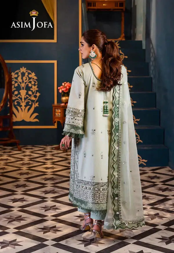 Asim Jofa | Fasana e Ishq Eid Luxury Lawn | AJFI-17 - Pakistani Designer Dress - by Asim Jofa | Type: Luxury - 100% Original at Saira Sultan