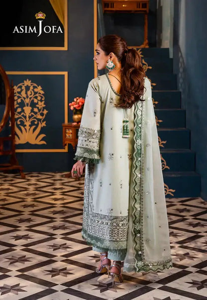 Asim Jofa | Fasana e Ishq Eid Luxury Lawn | AJFI-17 - Pakistani Designer Dress - by Asim Jofa | Type: Luxury - 100% Original at Saira Sultan