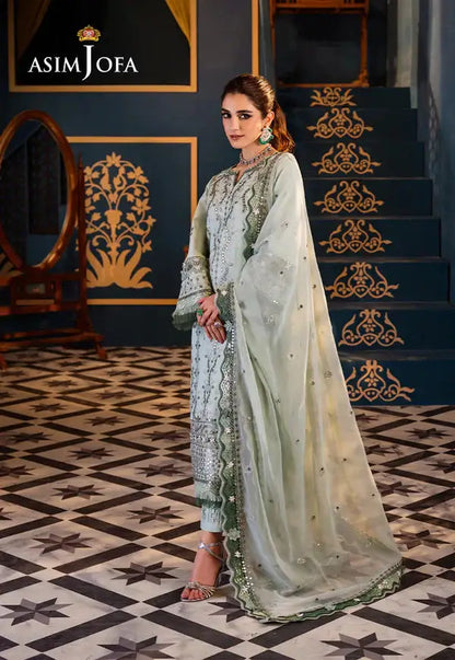 Asim Jofa | Fasana e Ishq Eid Luxury Lawn | AJFI-17 - Pakistani Designer Dress - by Asim Jofa | Type: Luxury - 100% Original at Saira Sultan