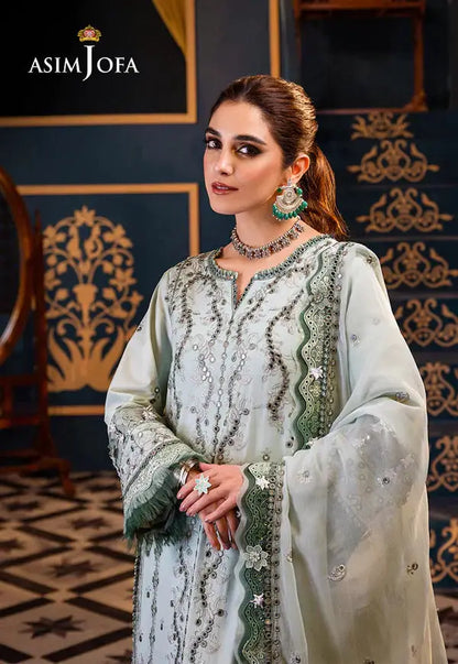 Asim Jofa | Fasana e Ishq Eid Luxury Lawn | AJFI-17 - Pakistani Designer Dress - by Asim Jofa | Type: Luxury - 100% Original at Saira Sultan