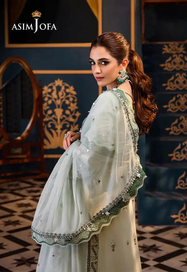 Asim Jofa | Fasana e Ishq Eid Luxury Lawn | AJFI-17 - Pakistani Designer Dress - by Asim Jofa | Type: Luxury - 100% Original at Saira Sultan