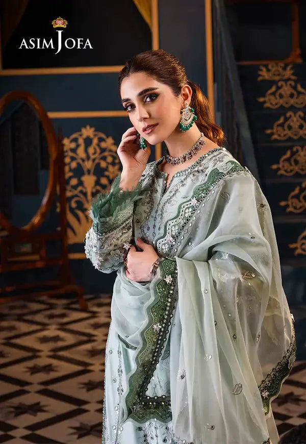 Asim Jofa | Fasana e Ishq Eid Luxury Lawn | AJFI-17 - Pakistani Designer Dress - by Asim Jofa | Type: Luxury - 100% Original at Saira Sultan