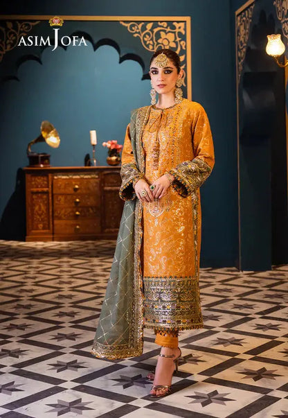Asim Jofa | Fasana e Ishq Eid Luxury Lawn | AJFI-26 - Pakistani Designer Dress - by Asim Jofa | Type: Luxury - 100% Original at Saira Sultan