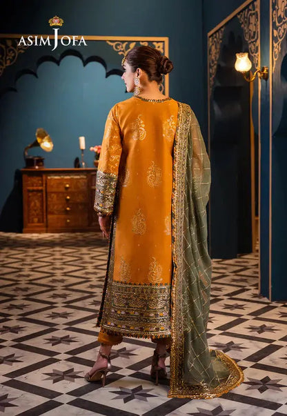 Asim Jofa | Fasana e Ishq Eid Luxury Lawn | AJFI-26 - Pakistani Designer Dress - by Asim Jofa | Type: Luxury - 100% Original at Saira Sultan
