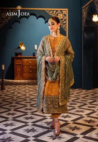 Asim Jofa | Fasana e Ishq Eid Luxury Lawn | AJFI-26 - Pakistani Designer Dress - by Asim Jofa | Type: Luxury - 100% Original at Saira Sultan