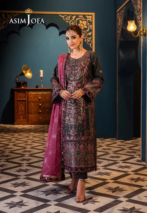 Asim Jofa | Fasana e Ishq Eid Luxury Lawn | AJFI-23 - Pakistani Designer Dress - by Asim Jofa | Type: Luxury - 100% Original at Saira Sultan